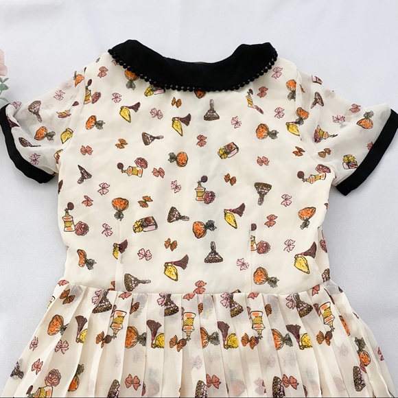 Modcloth Peter Pan Collar Mod Dress S Retro Whimsical - Picture 9 of 10